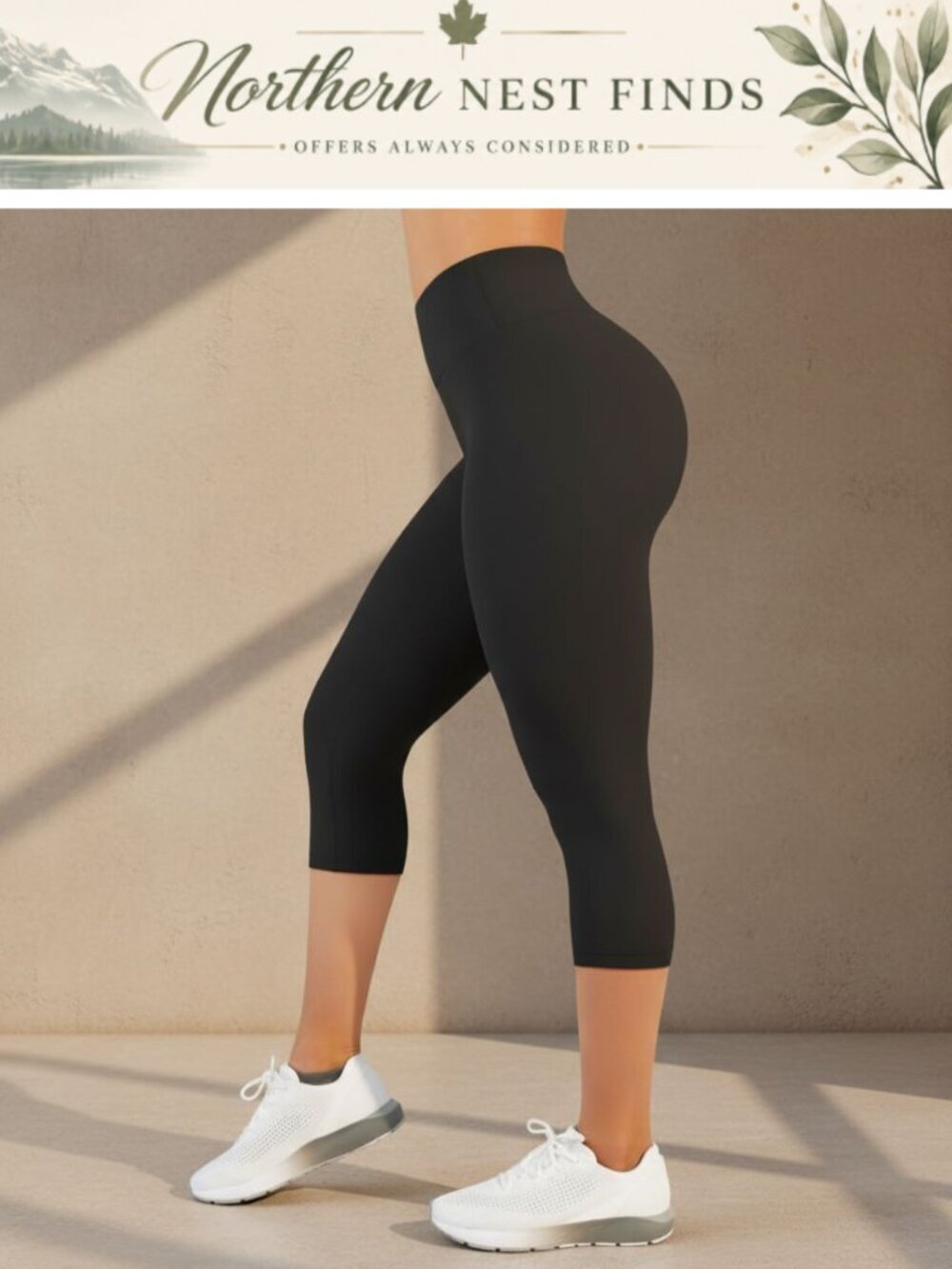 High Waisted Tummy Control Leggings No Front Seam Yoga Pants Workout